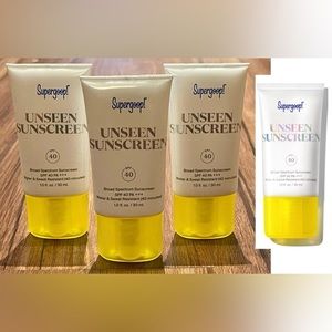 New Authentic Supergoop! Unseen Sunscreen SPF 40 Bundle - 3 Pack